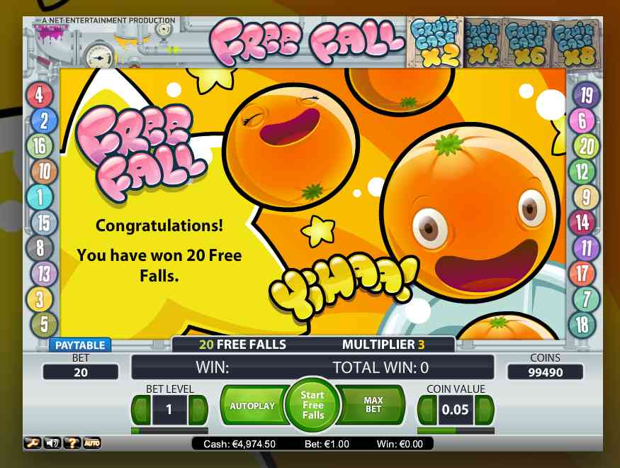 Бонусные вращения в Fruit Case Фри-спины в слоте Фруктовое Дело